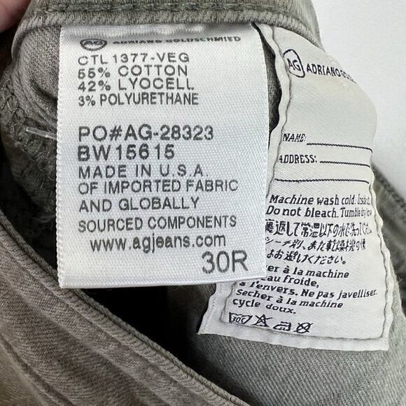 AG Adriano Goldschmied The Stevie Ankle Green Skinny Jeans - Picture 7 of 7